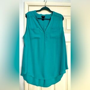 Torrid Size 1 Teal Sleeveless Blouse
